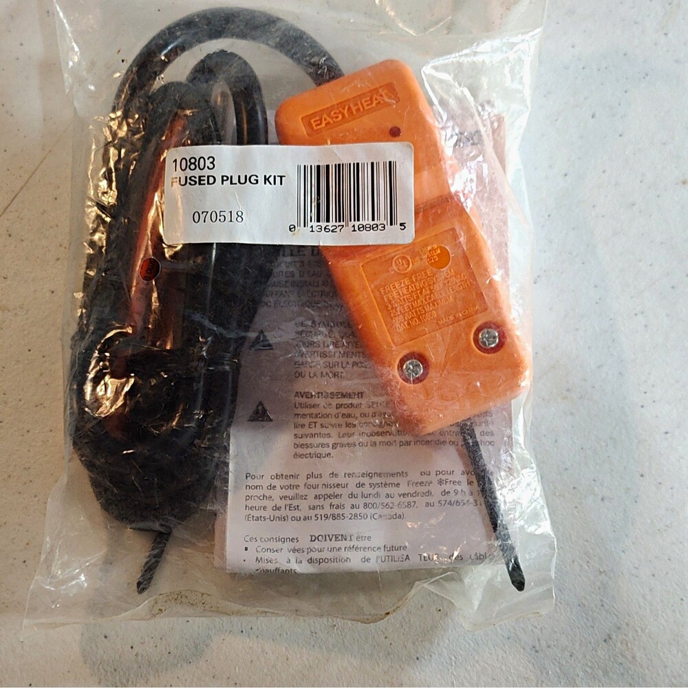 EasyHeat 10803 Fused Plug Kit, Plastic Material 1360